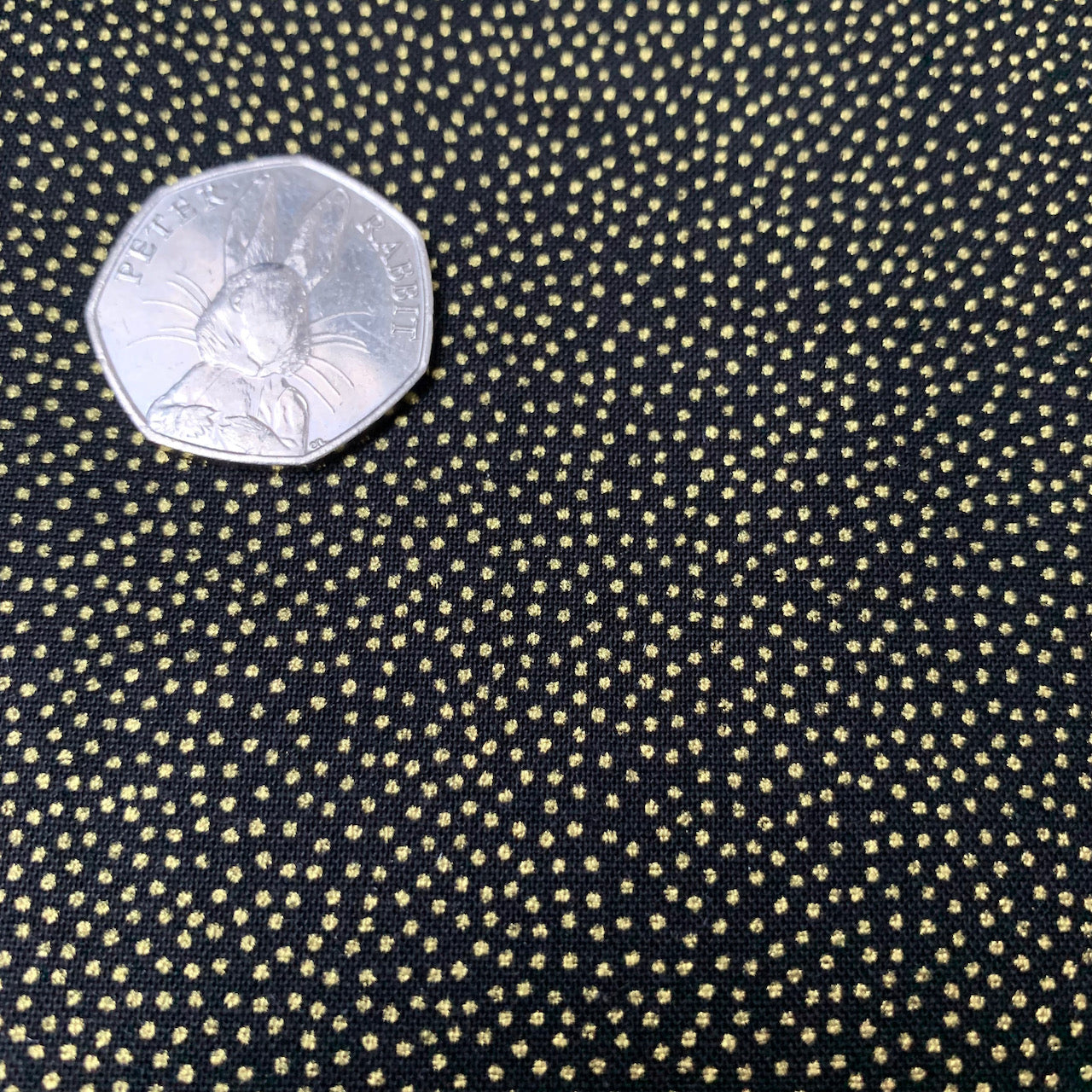 Fabric Felt Sheet - Metallic Dotty - Black