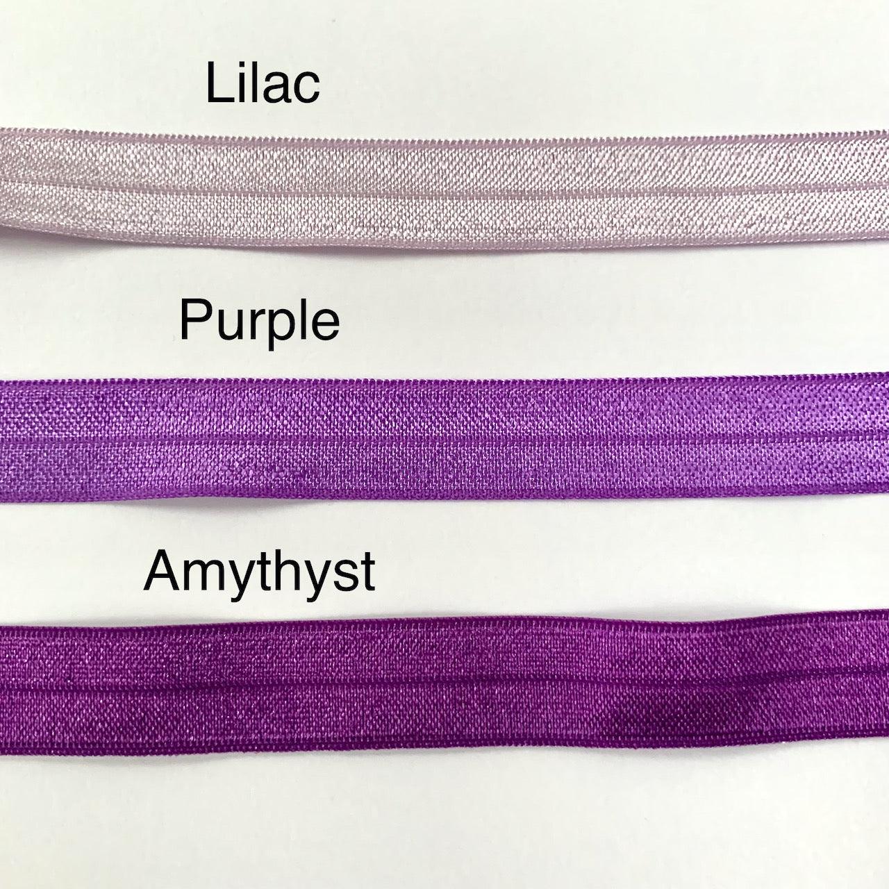 Fold Over Elastic - Plain Pearlescent (2 metre lengths)