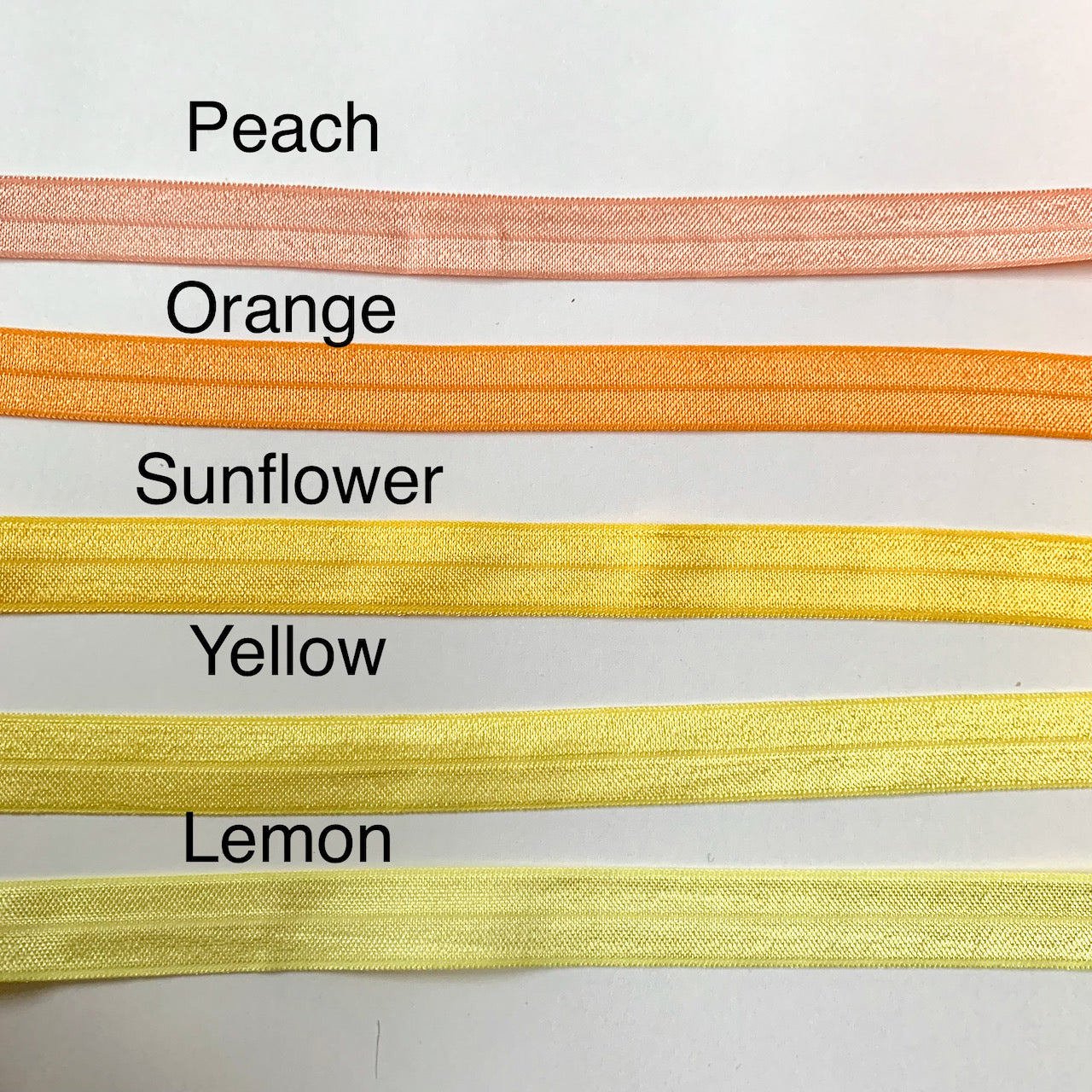 Fold Over Elastic - Plain Pearlescent (2 metre lengths)