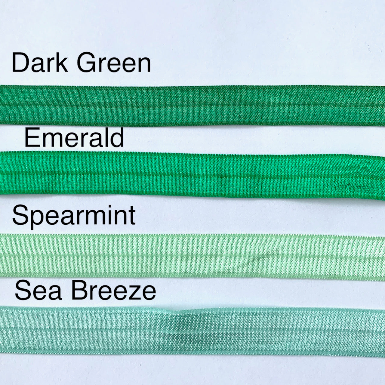 Fold Over Elastic - Plain Pearlescent (2 metre lengths)