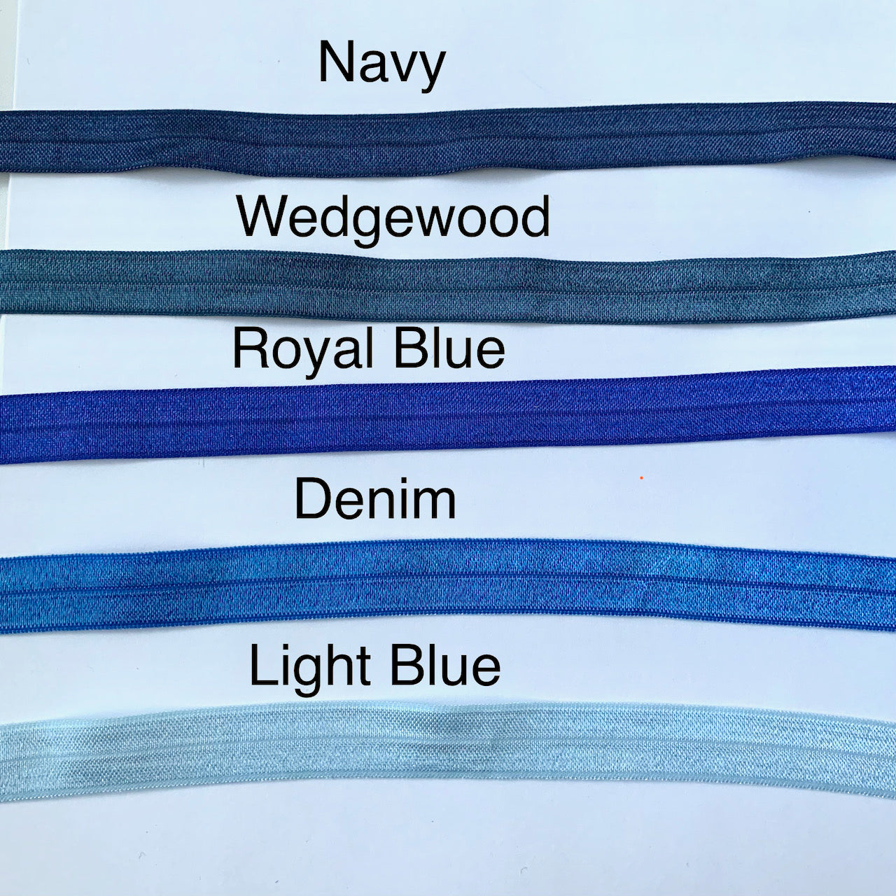 Fold Over Elastic - Plain Pearlescent (2 metre lengths)