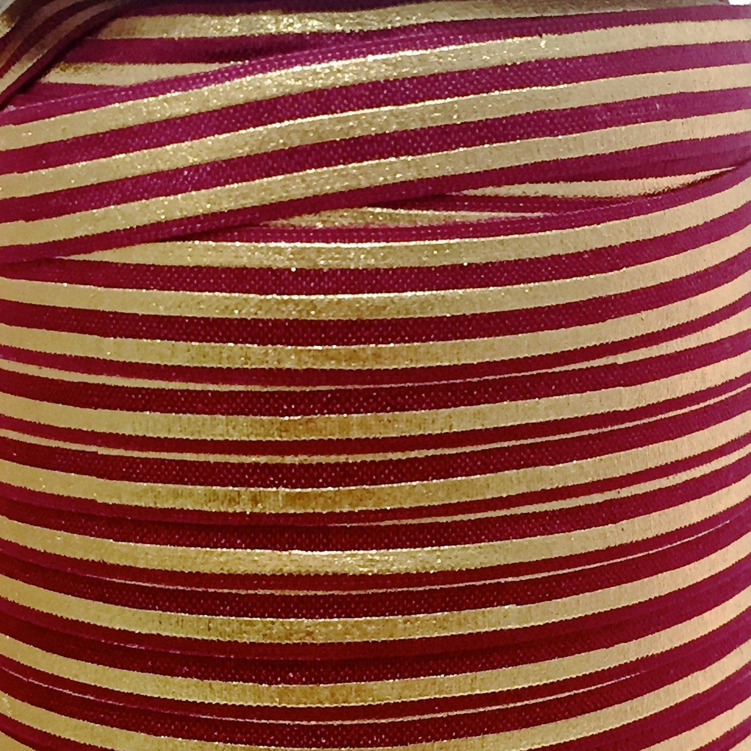 Fold Over Elastic - Metallic Stripes