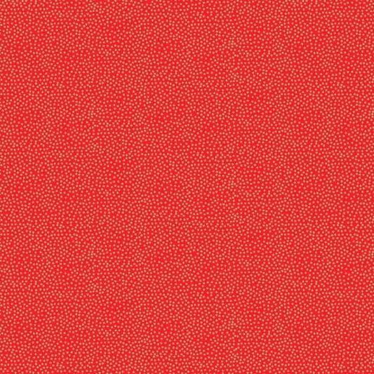 Fabric Felt Sheet - Metallic Dotty - Red