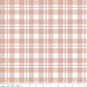 Tartan Fabric Felt Sheet - Metallic Rose Gold