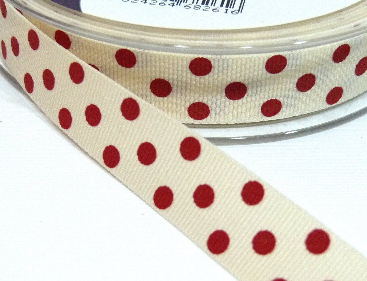 15mm wide Polka Dot Ribbon