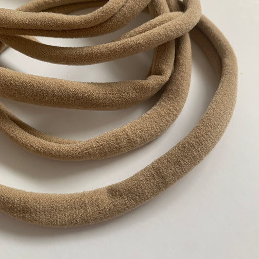 Taupe Nylon Skinny Headbands