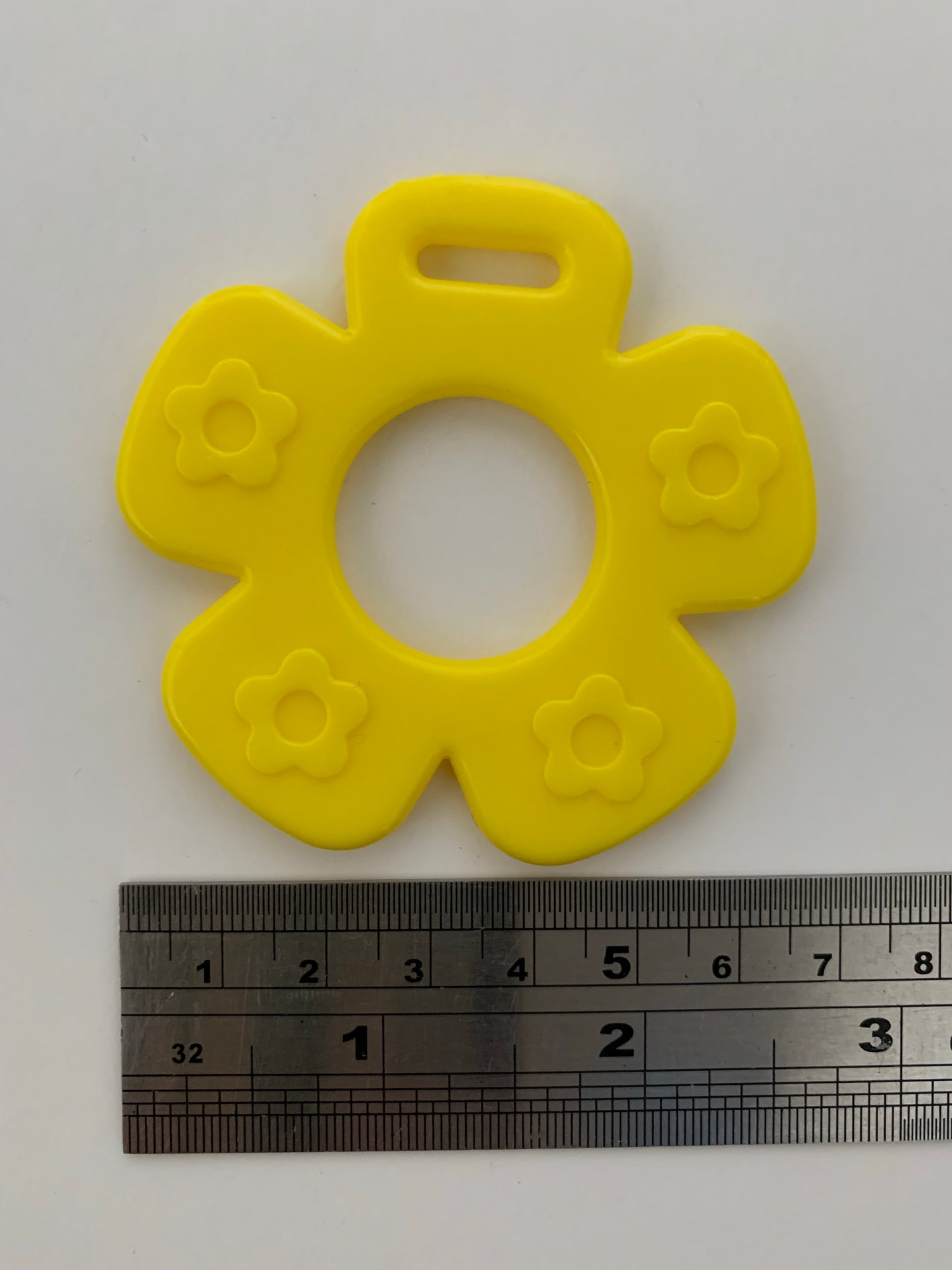 Ribbon Attached Teether - Flower - EN71, REACH & Annex II Compliant