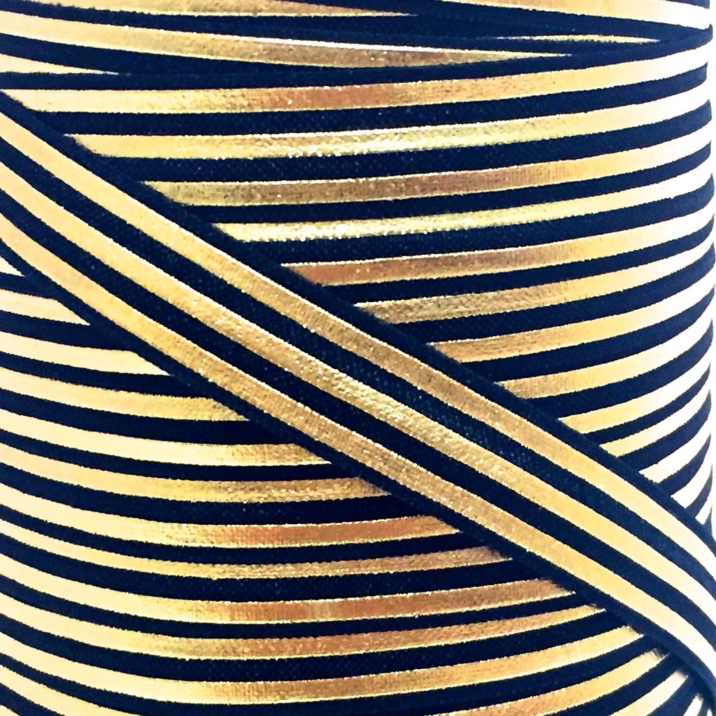 Fold Over Elastic - Metallic Stripes