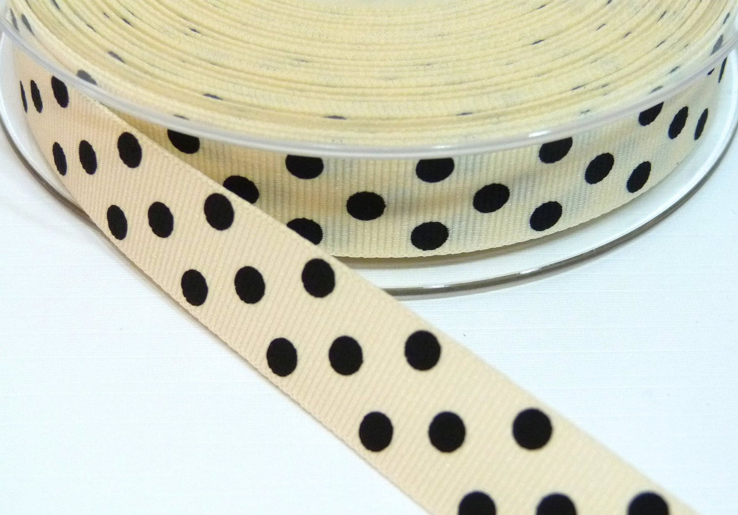 15mm wide Polka Dot Ribbon