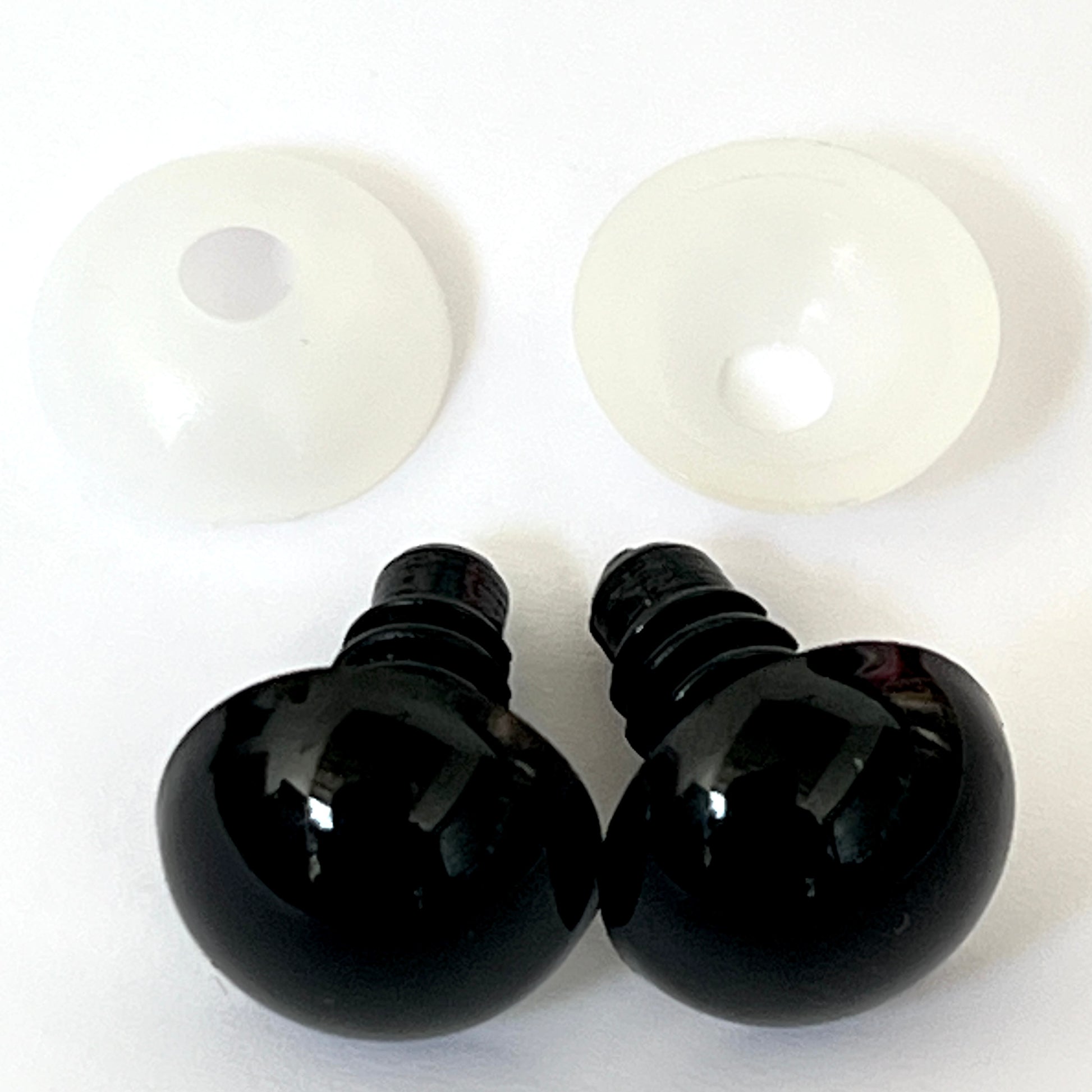 NEW 14mm Black Toy Safety Eyes - EN71, REACH & Annex II Compliant