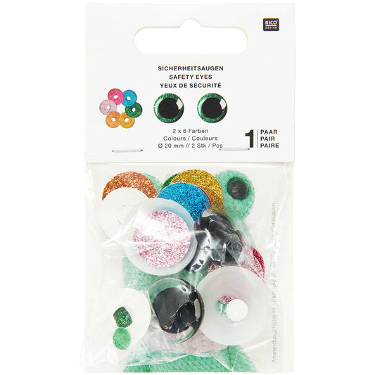 Rico Design Glitter Eyes | 20mm