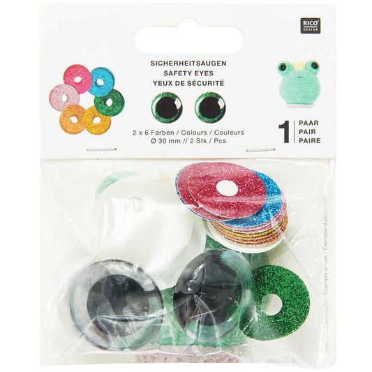 Rico Design Glitter Eyes | 30mm