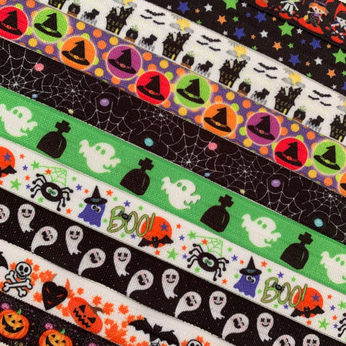Fold Over Elastic - Halloween Collection (2 metre lengths)