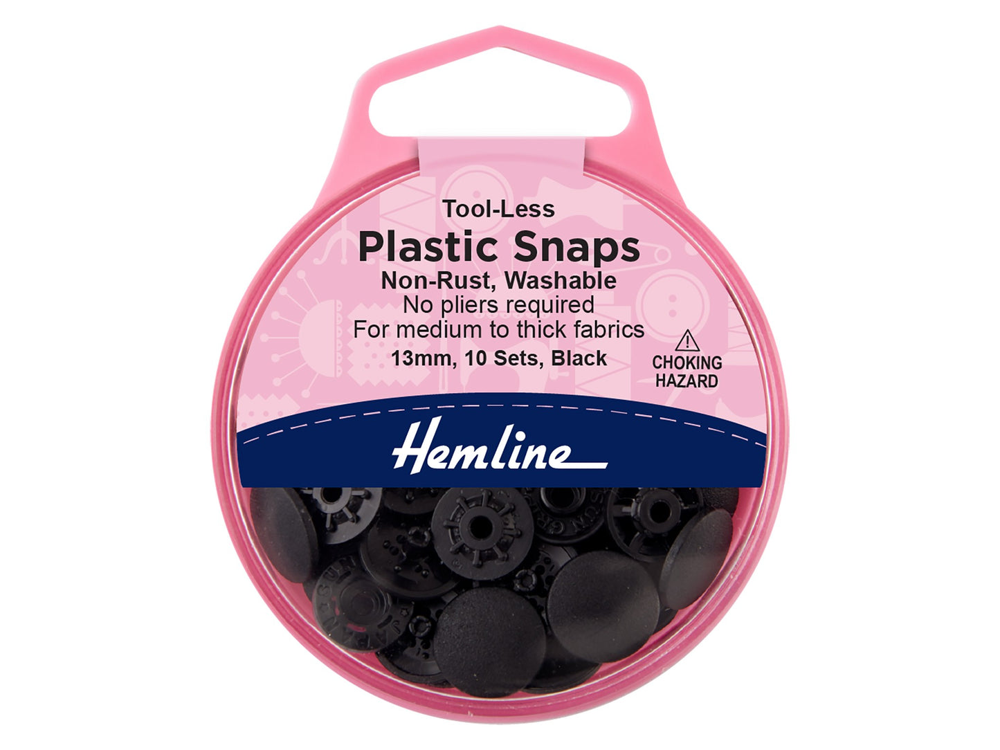 Hemline Tool-less Plastic Snaps  | EN71, REACH & Annex II Compliant