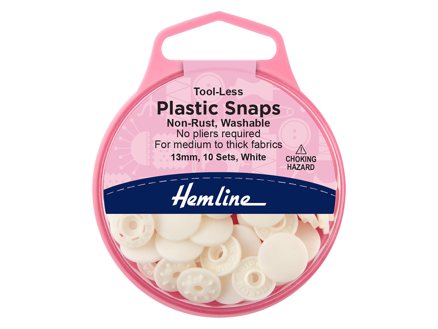 Hemline Tool-less Plastic Snaps  | EN71, REACH & Annex II Compliant