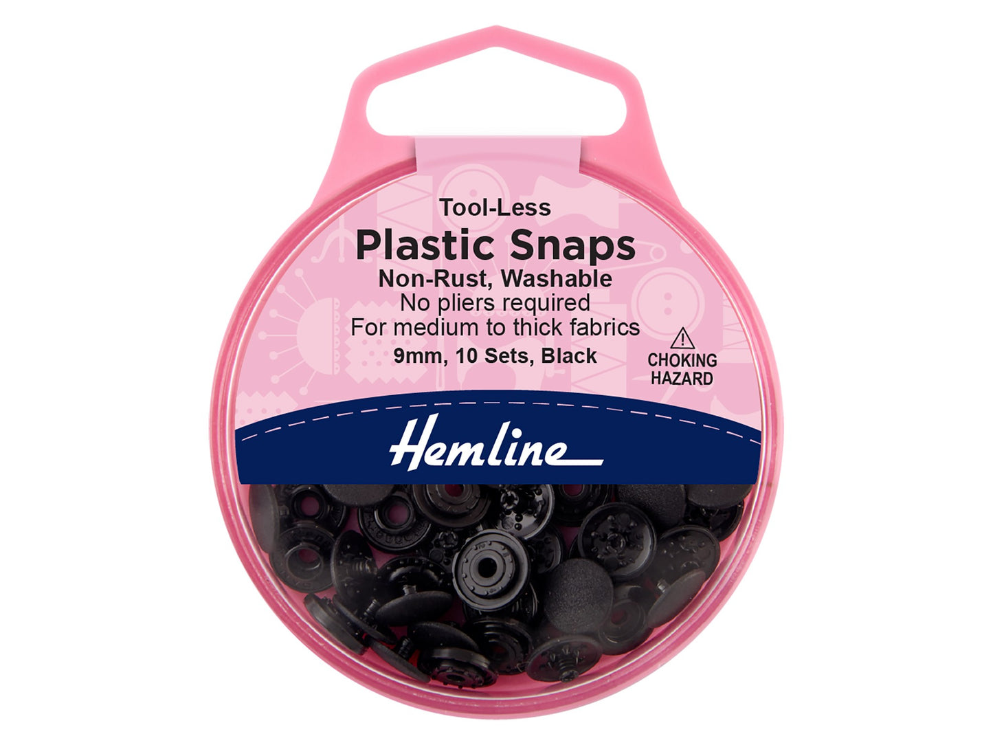 Hemline Tool-less Plastic Snaps  | EN71, REACH & Annex II Compliant