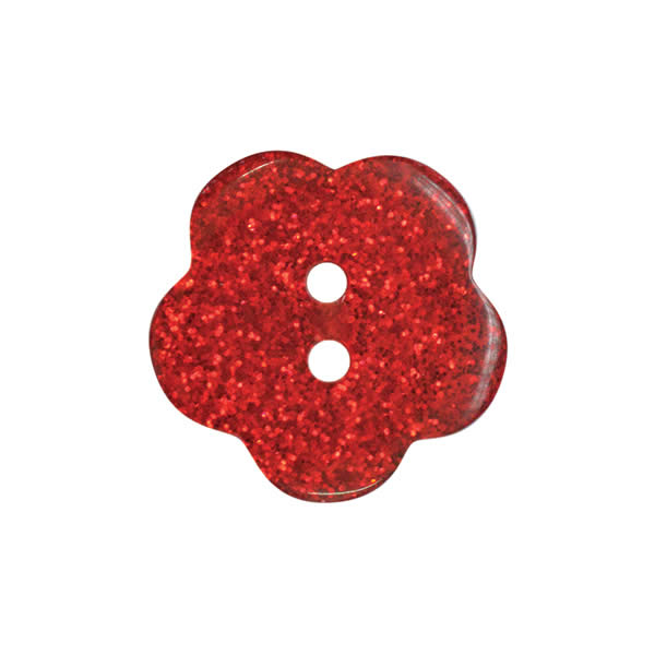 10mm Glitter Flower Buttons | EN71, REACH & Annex II Compliant
