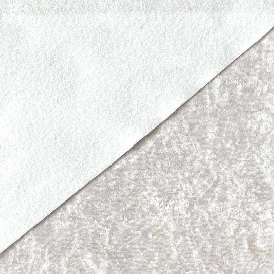 Velvet Fabric Felt Sheet - White/White