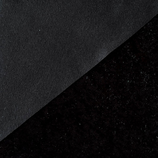 Velvet Fabric Felt Sheet - Black/Black