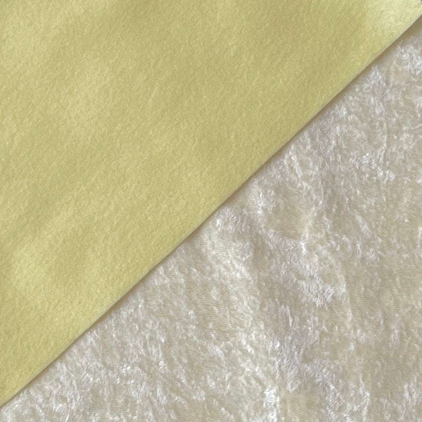 Velvet Fabric Felt Sheet - Pastel Yellow/Pineapple