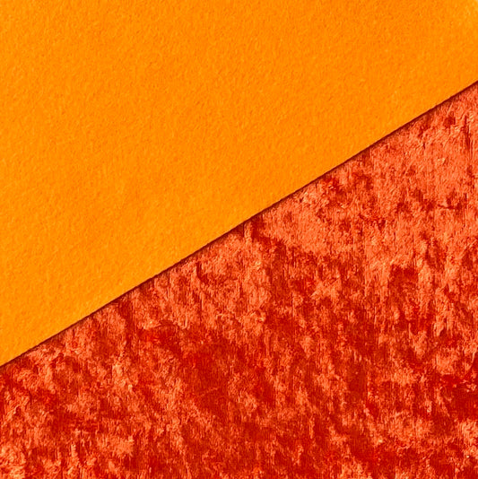 Velvet Fabric Felt Sheet - Orange/Orange