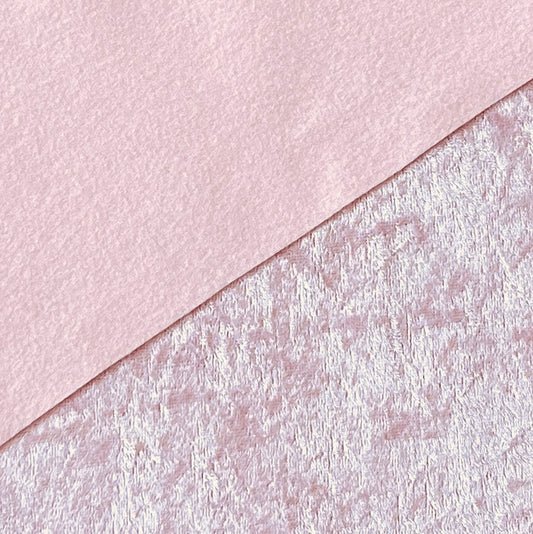 Velvet Fabric Felt Sheet - Pink/Baby Pink