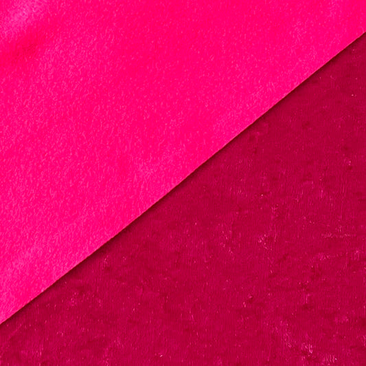 Velvet Fabric Felt Sheet - Bright Pink/Bright Pink