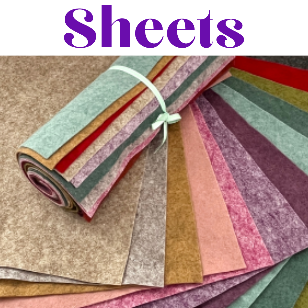 Wool Blend Heathered Felt - Sheets - EN71, REACH & Annex II Compliant
