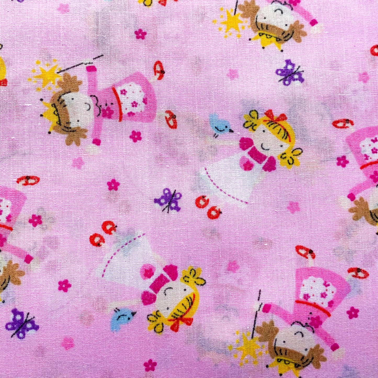 Spring Fabric Felt Sheet - Pretty Princesses - Pink
