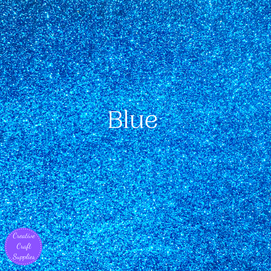 Shimmer Fine Glitter Fabric - Blue