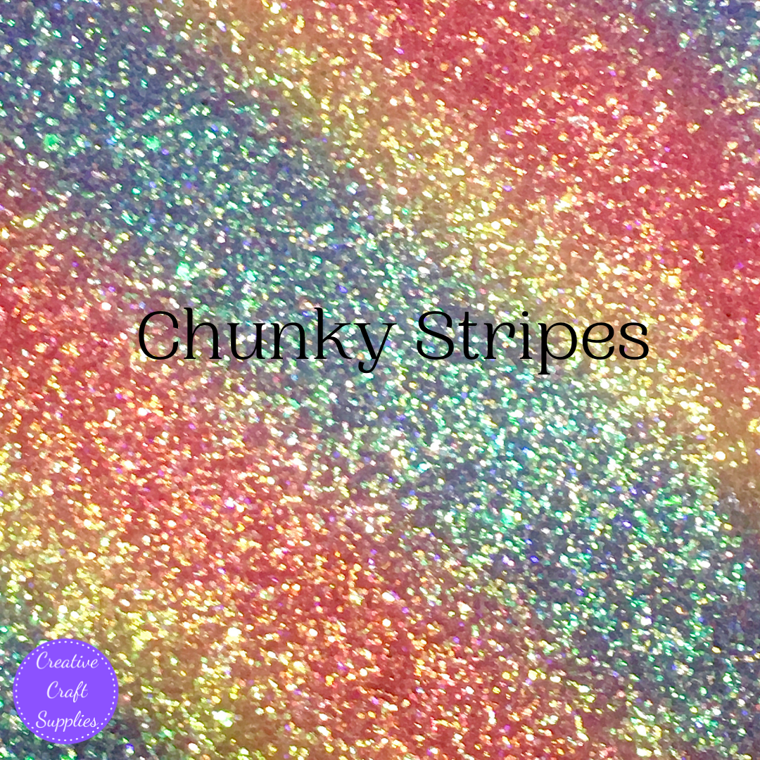 Glitz Chunky Glitter Fabric - Chunky Stripes