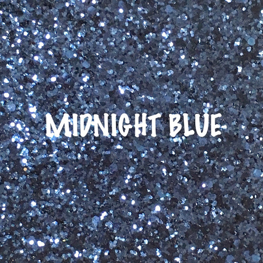 Glitz Chunky Glitter Fabric - Midnight Blue