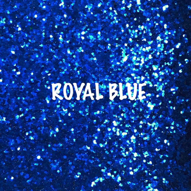 Glitz Chunky Glitter Fabric - Royal Blue