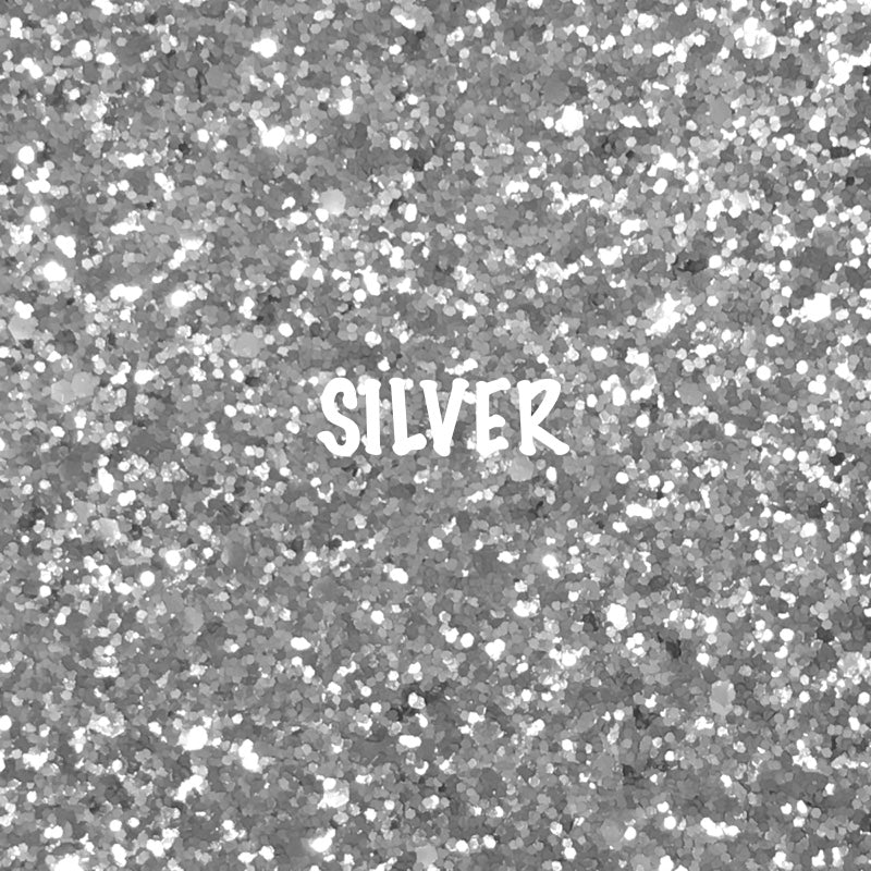 Glitz Chunky Glitter Fabric - Silver