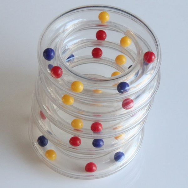 Rattle Rings - Original Red Yellow and Dark Blue  - EN71, REACH & Annex II Compliant