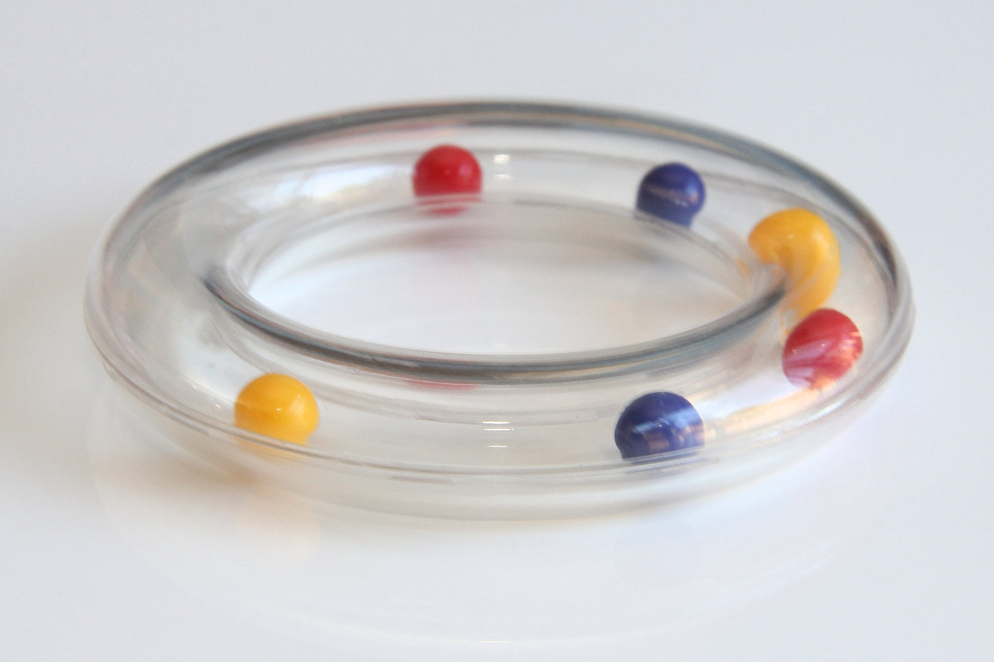 Rattle Rings - Original Red Yellow and Dark Blue  - EN71, REACH & Annex II Compliant