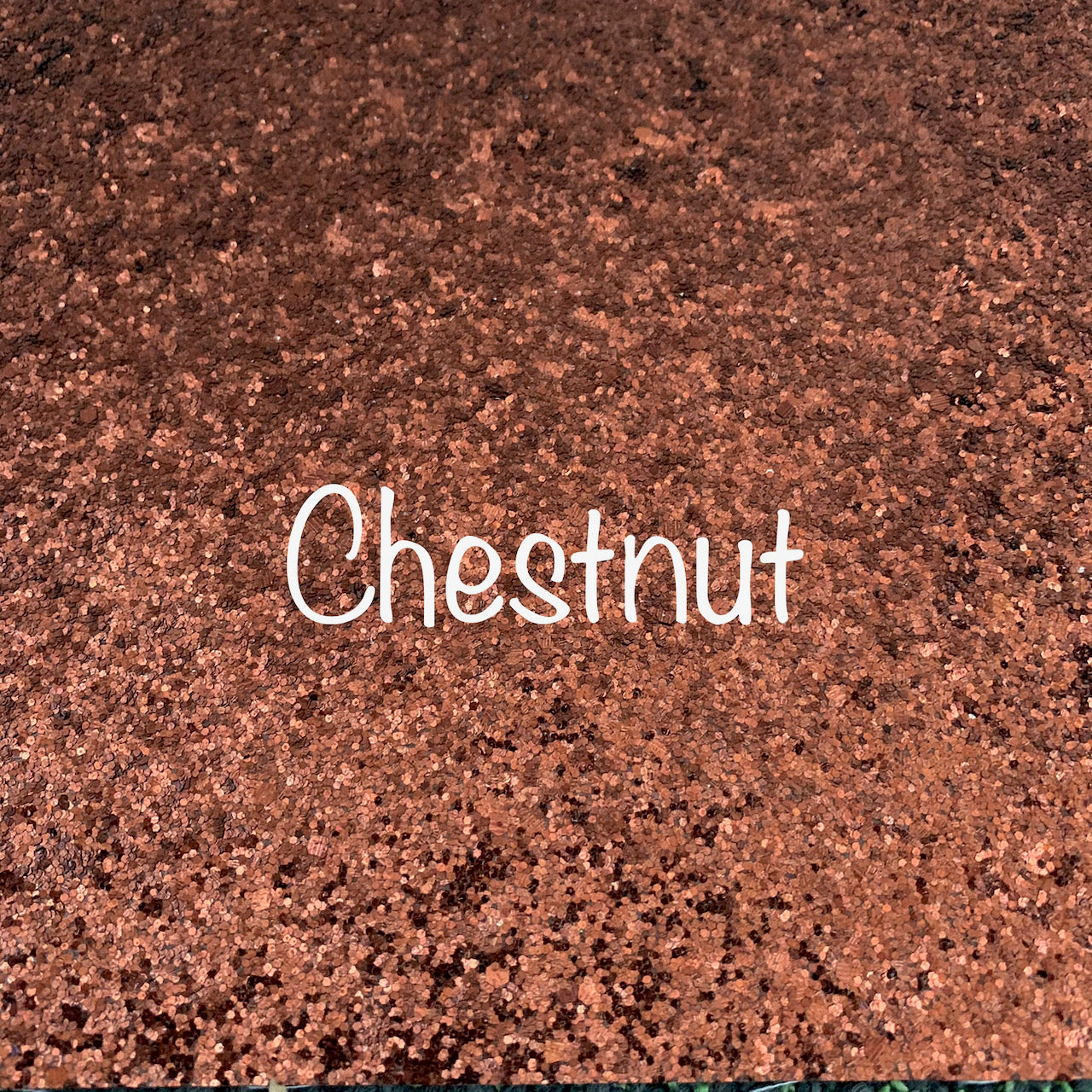 Glitz Chunky Glitter Fabric - Chestnut