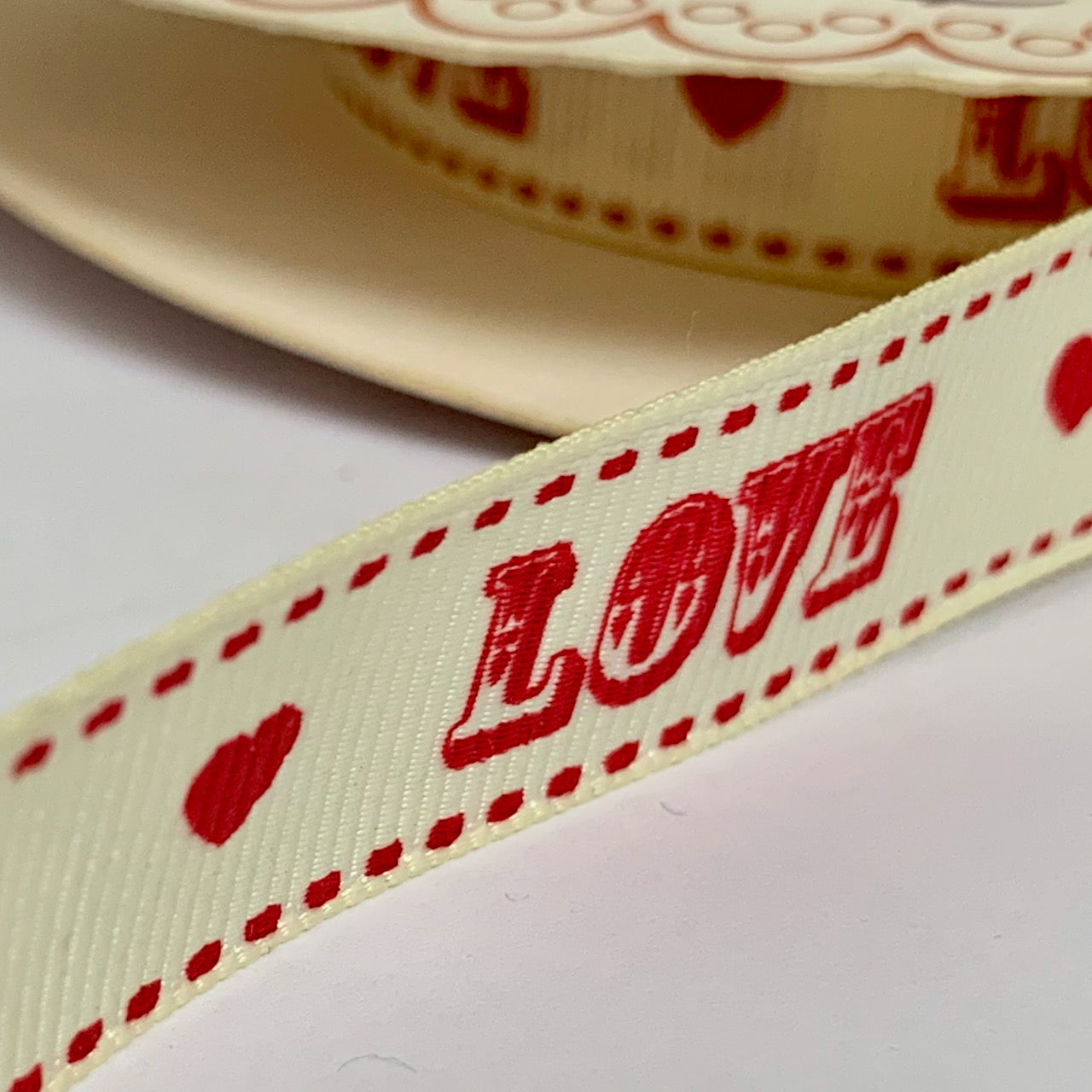 16mm wide Heart Love Valentine Ribbon