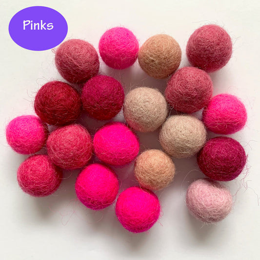Felt Ball Collections - Pinks