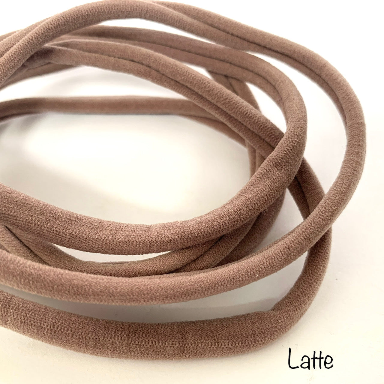 Latte Nylon Skinny Headbands