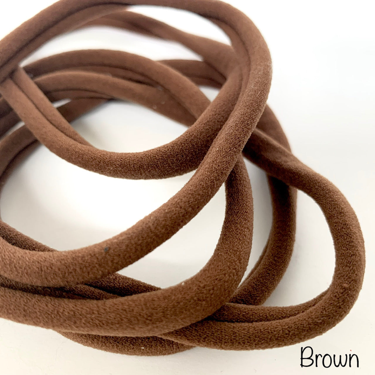 Brown Nylon Skinny Headbands