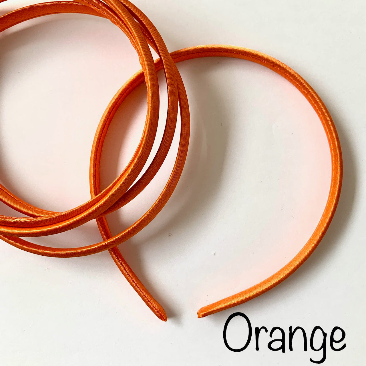 Orange Satin Headband