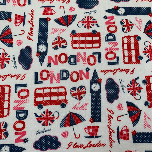 Fabric Felt Sheet - I Love London