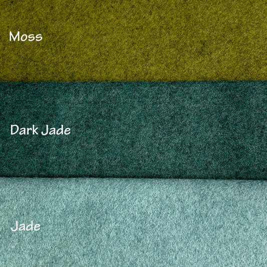 Wool Blend Heathered Felt - Jade - EN71, REACH & Annex II Compliant