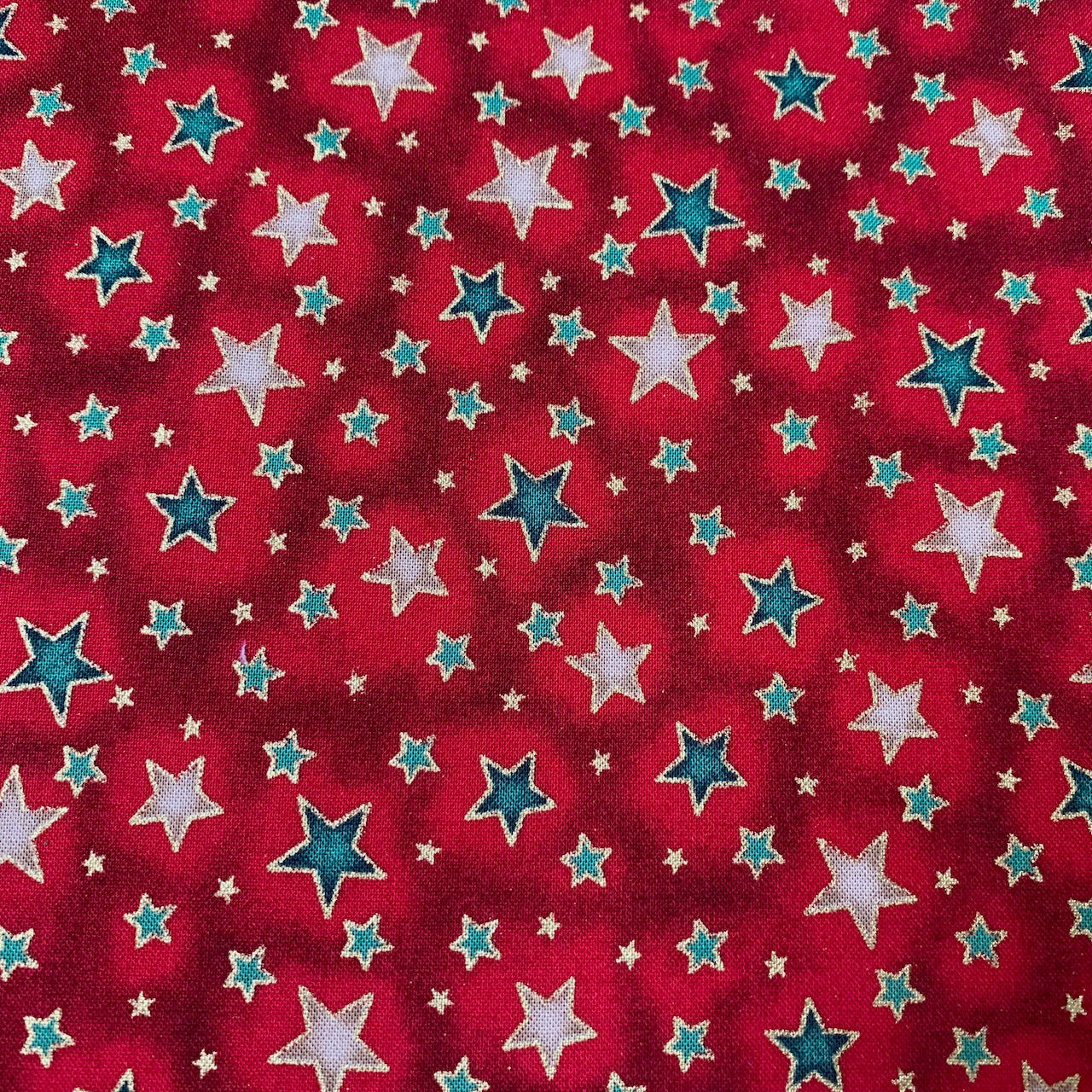 Fabric Felt - Christmas Stars Red
