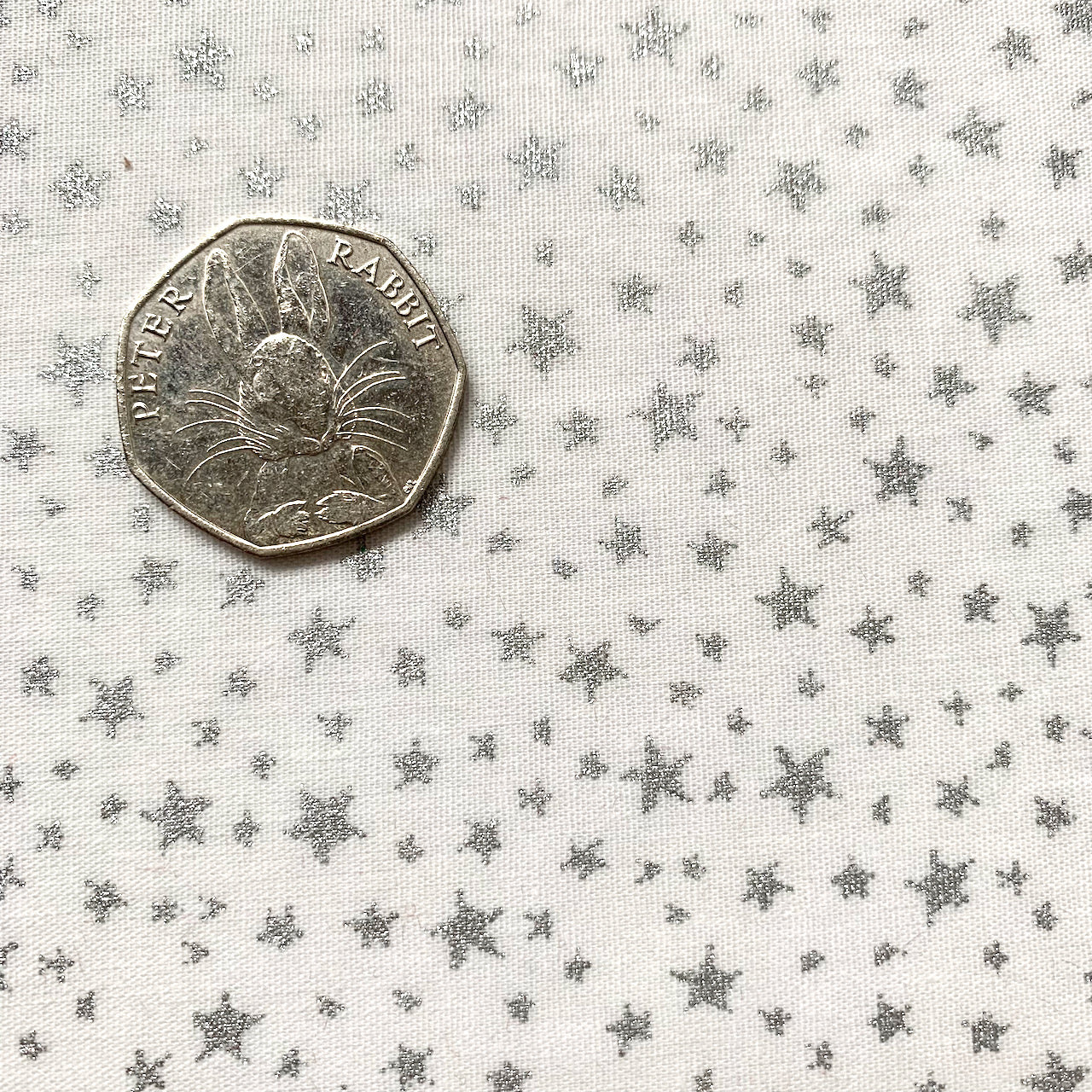 Fabric Felt - Little Stars Silver