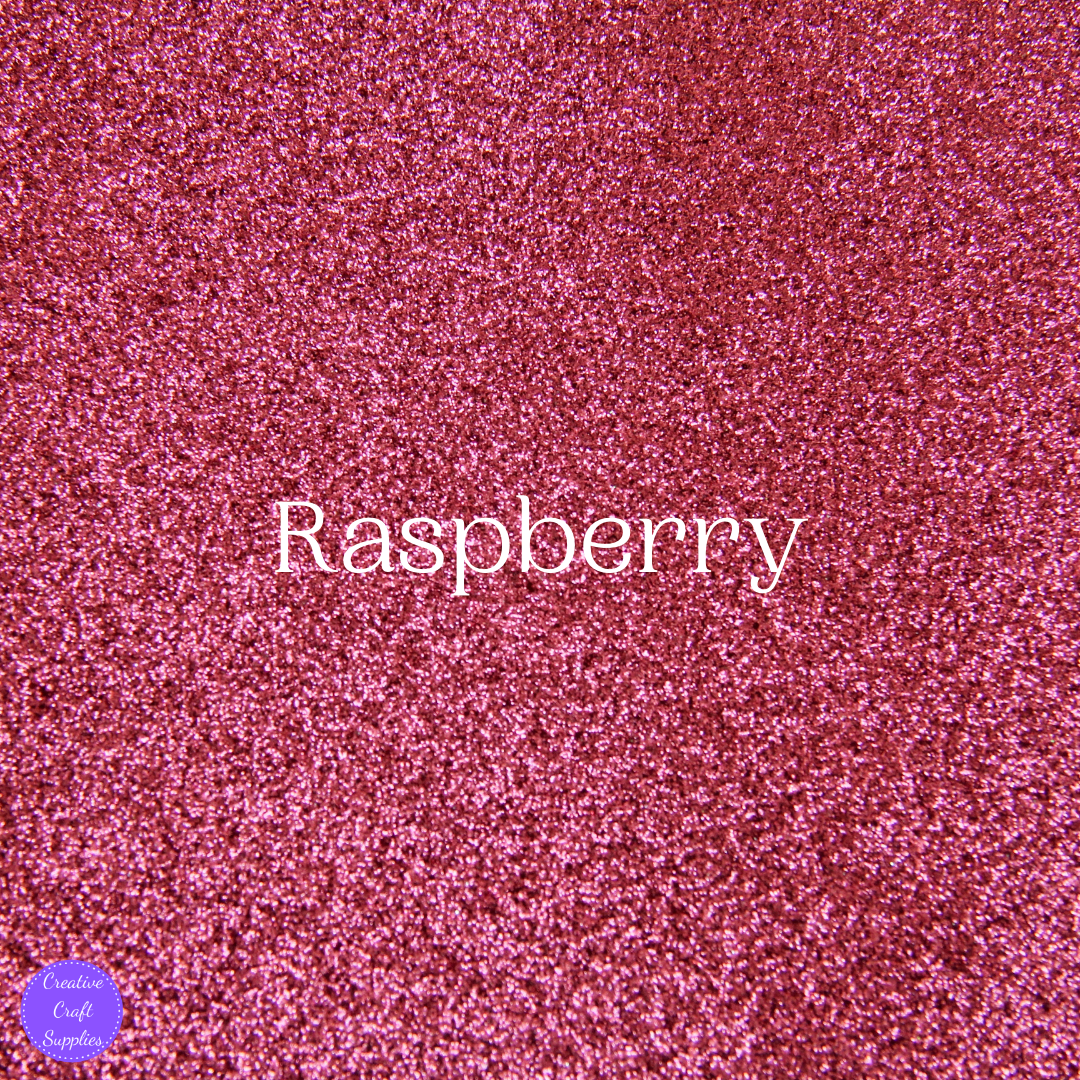 Shimmer Fine Glitter Fabric - Raspberry