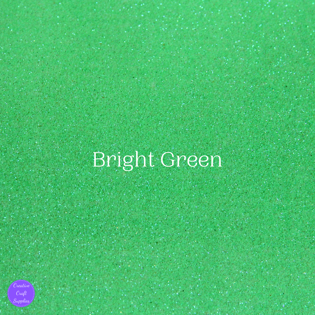 Shimmer Fine Glitter Fabric - Bright Green