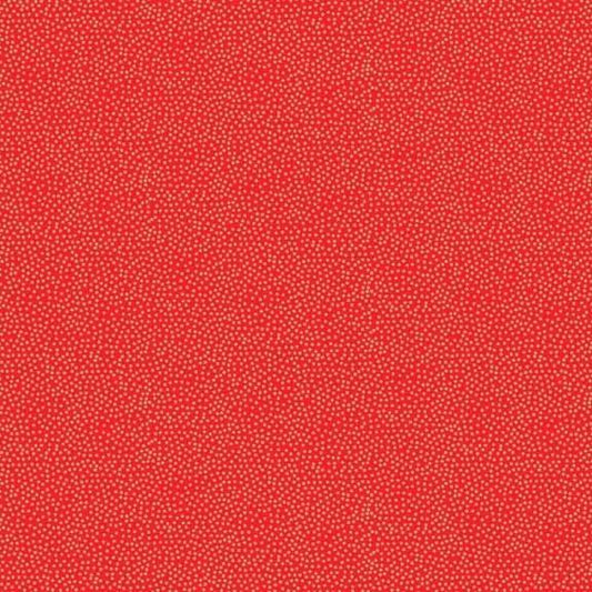 Fabric Felt Sheet - Metallic Dotty - Red