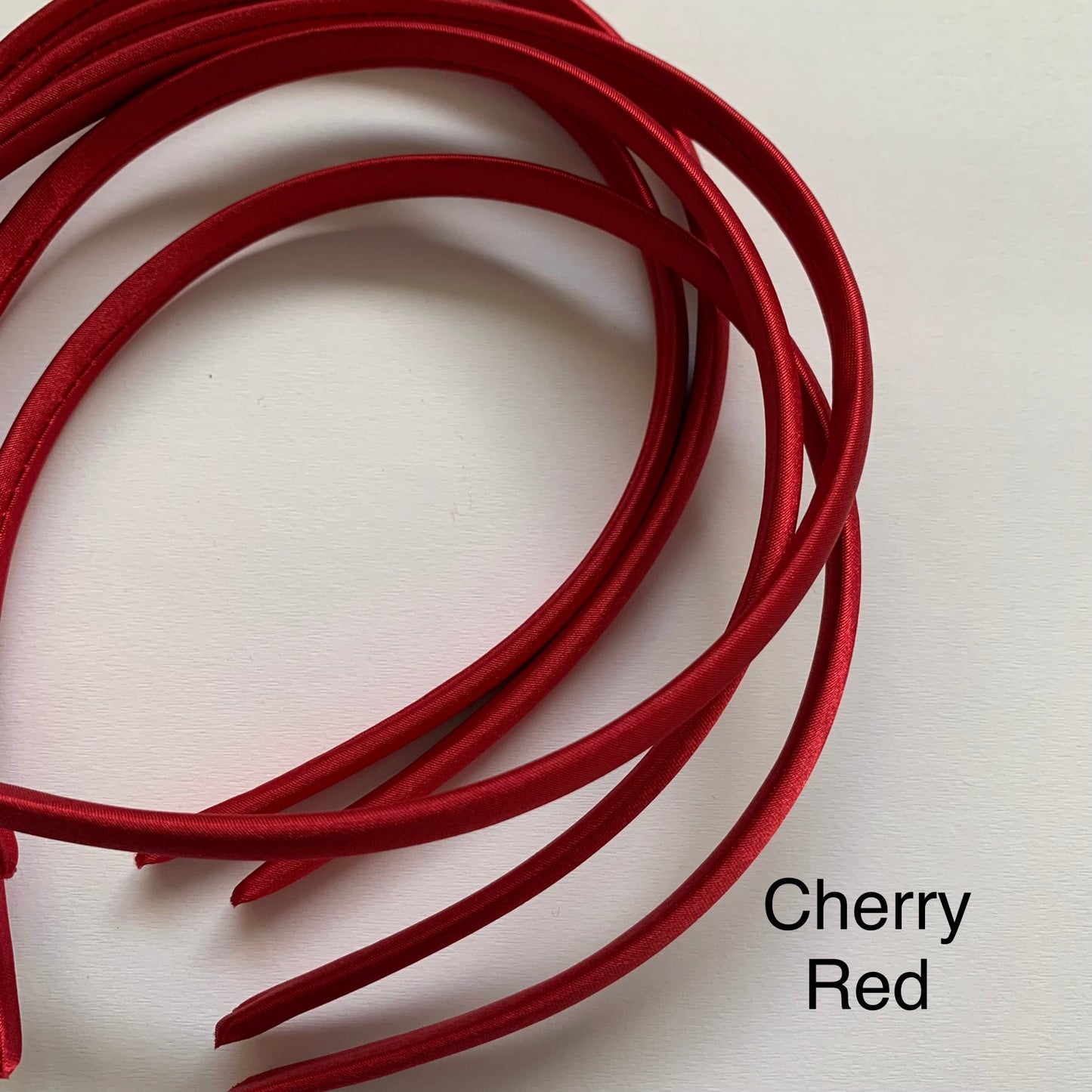 Cherry Red Satin Headband
